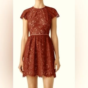 NWT Stylestalker Laylor Circle Lace Mini Dress in Sedona